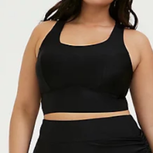 Torrid Black Lattice Back Wireless Bikini Top - Picture 2 of 9